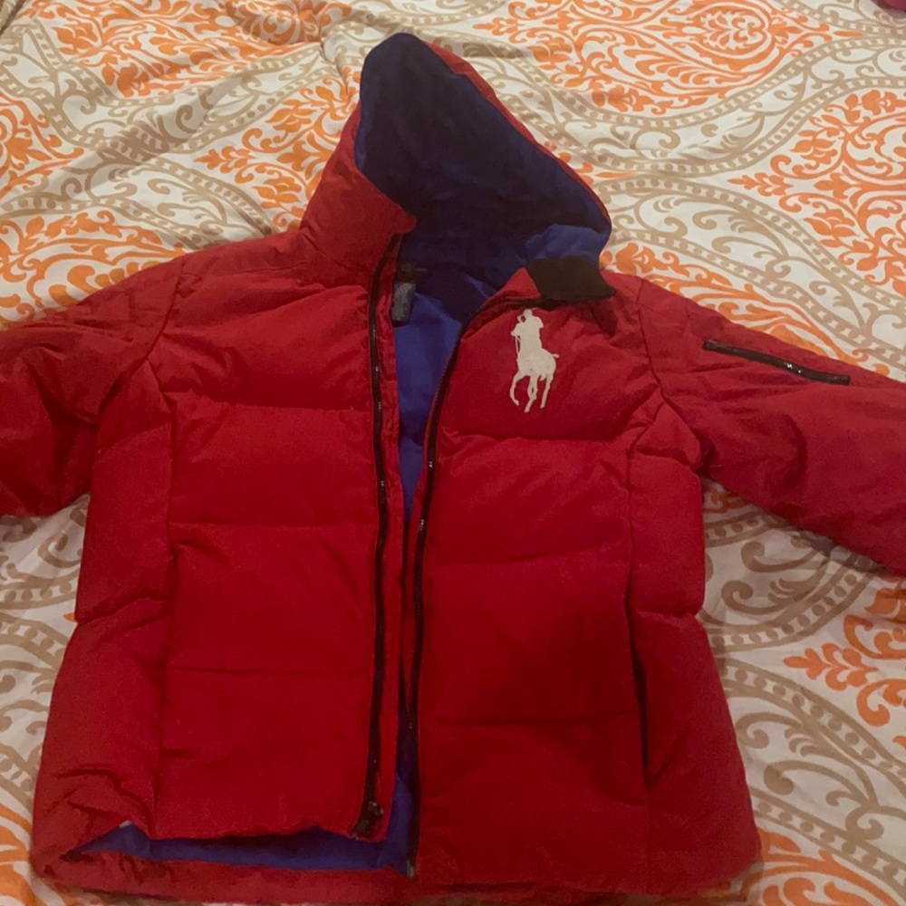 Bright Red Ralph Lauren Winter Coat